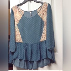 Free People floral peasant top